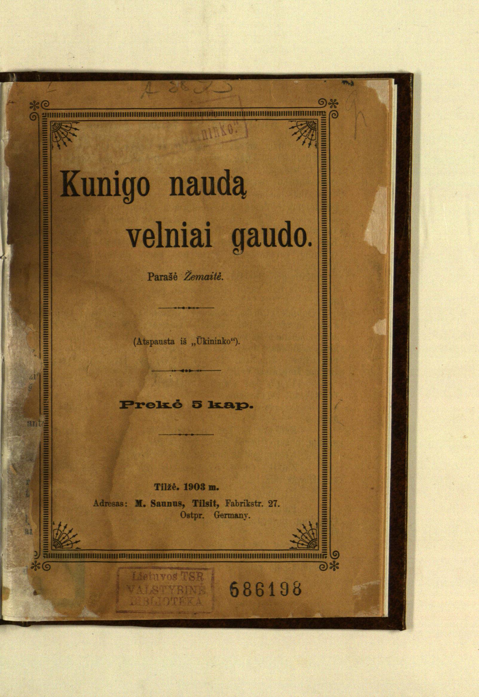 Kunigo naudą velniai gaudo