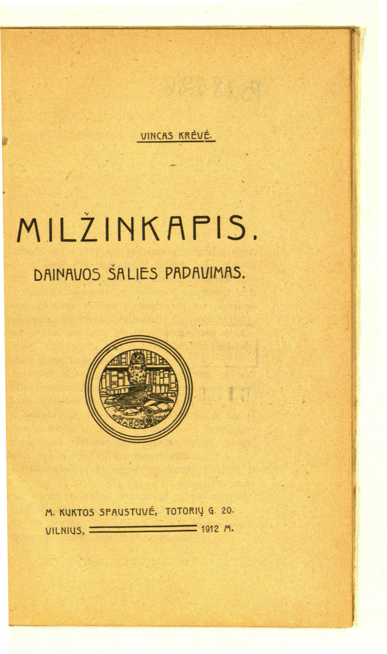 Milžinkapis. Dainavos šalies padavimas