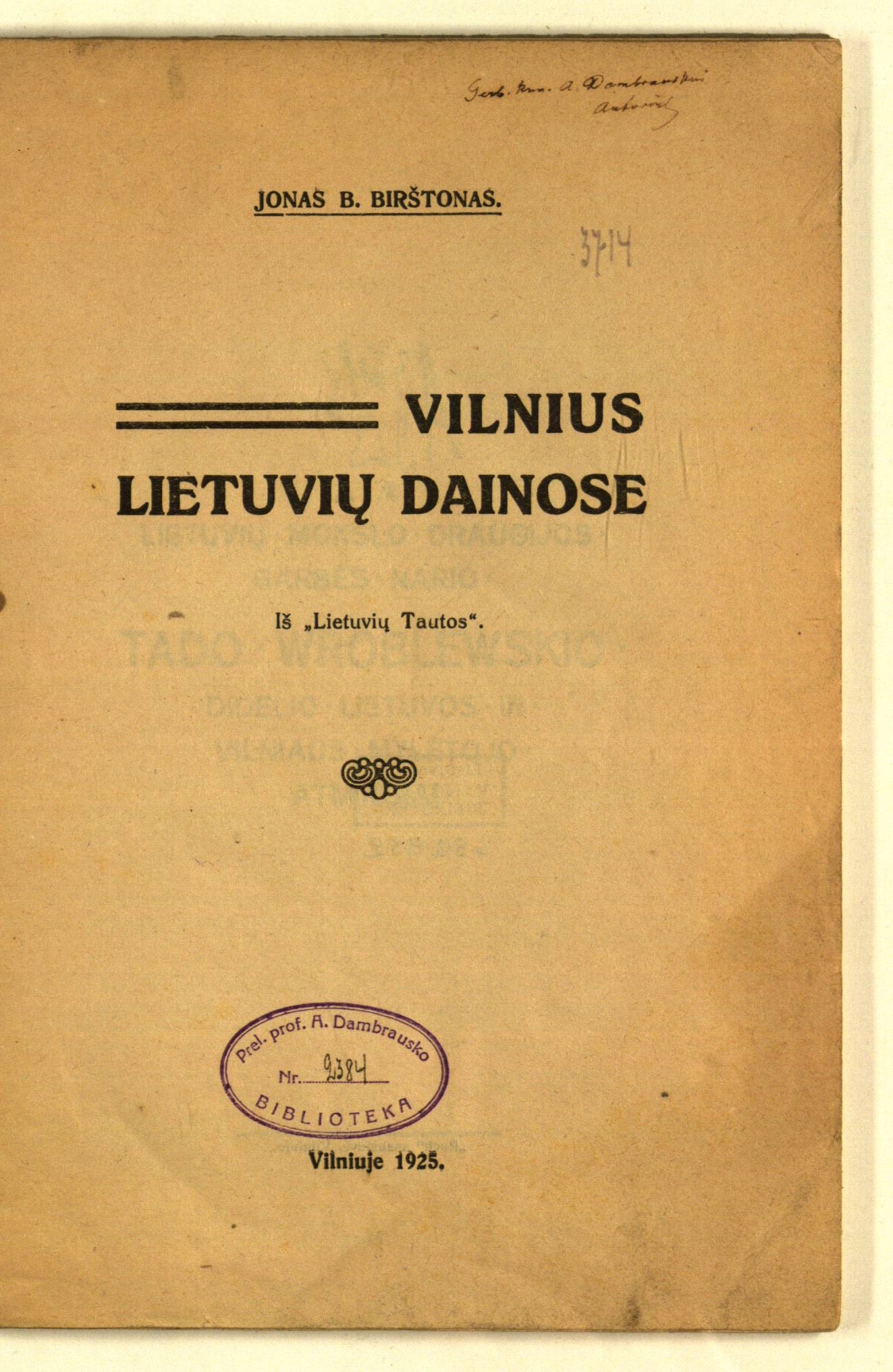 Vilnius lietuvių dainose