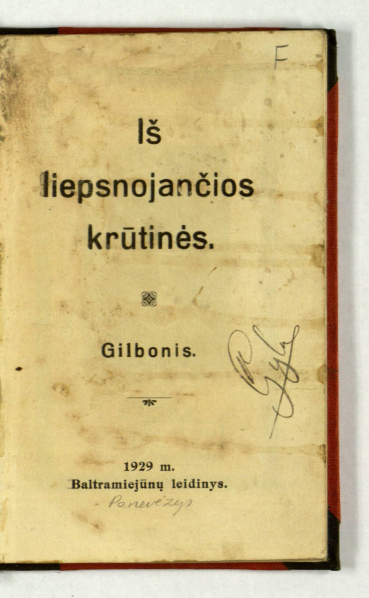 Iš liepsnojančios krūtinės