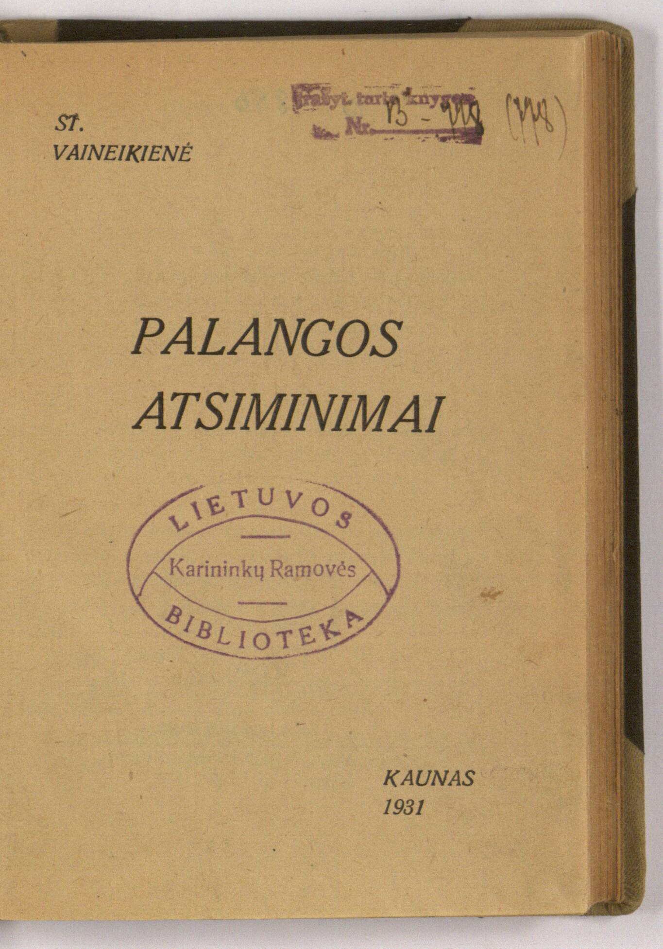 Palangos atsiminimai