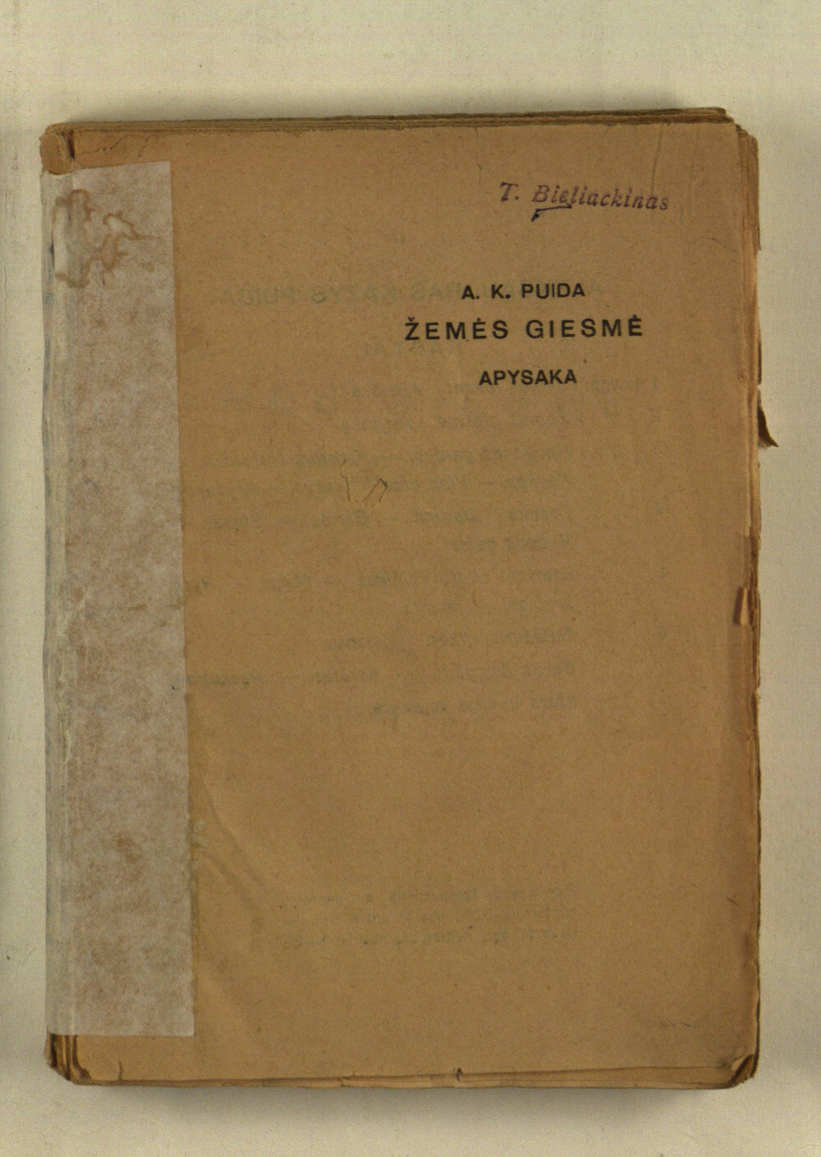 Raštai. Žemės giesmė