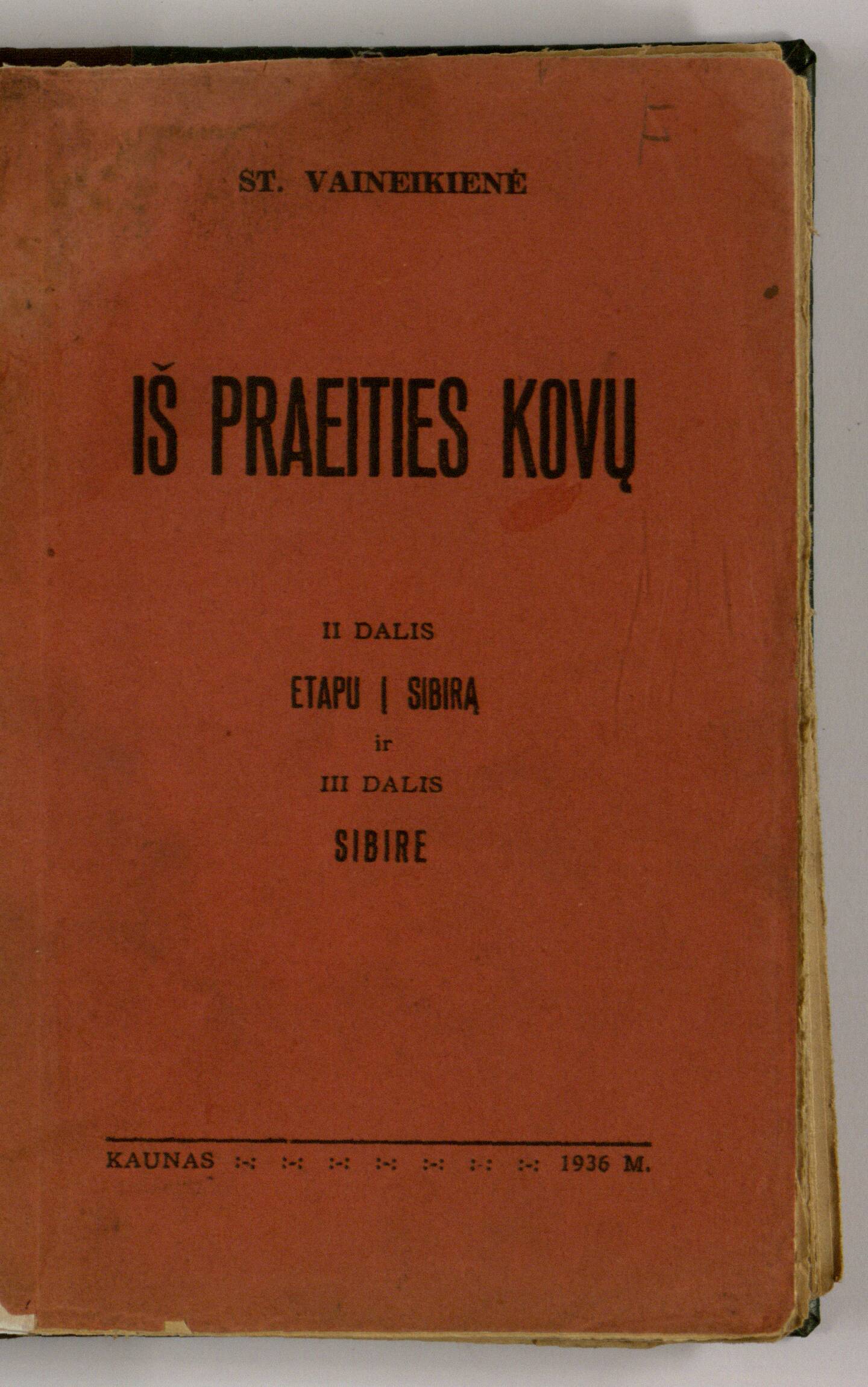 Iš praeities kovų. Sibire