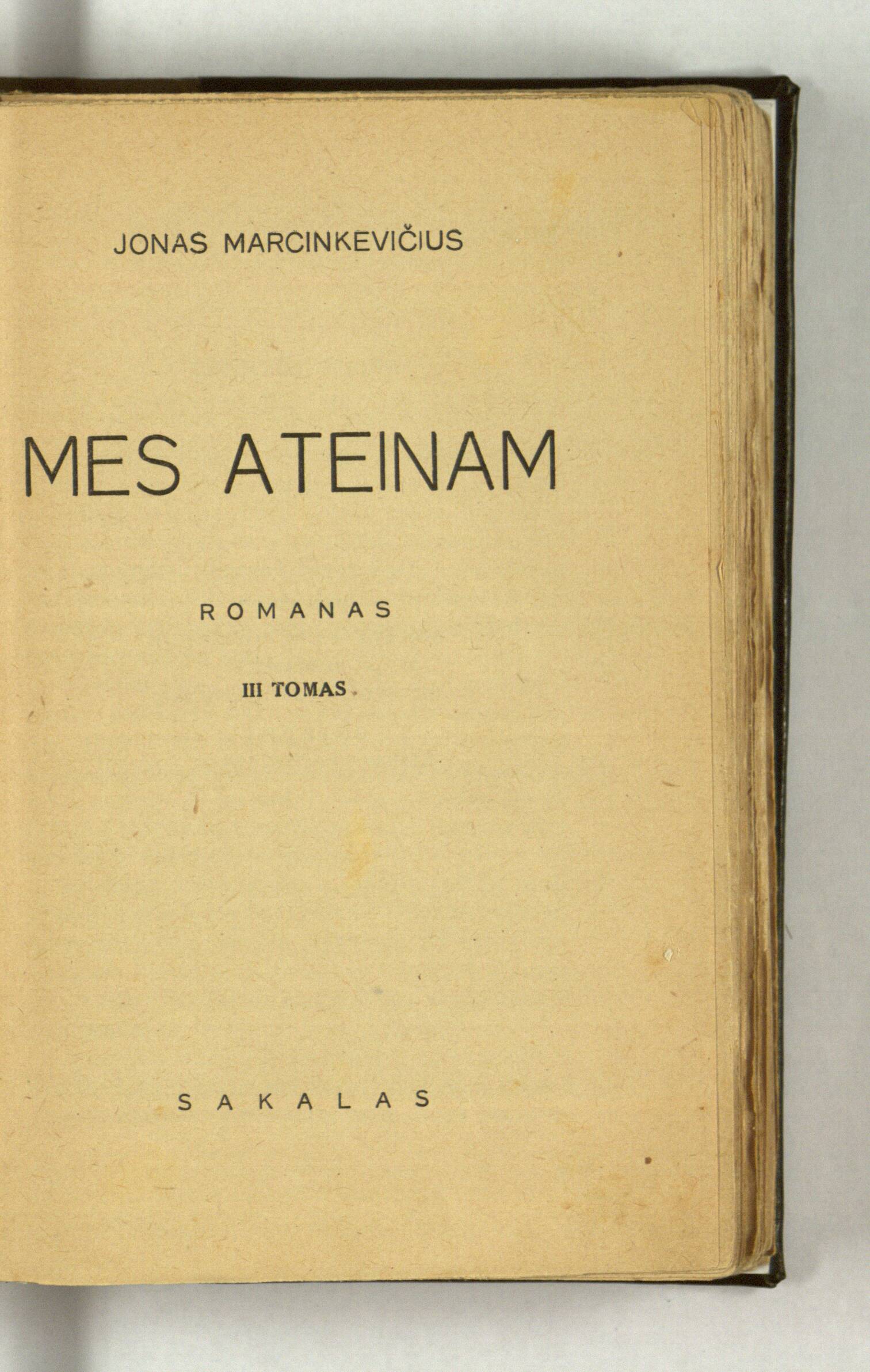 Mes ateinam. III tomas