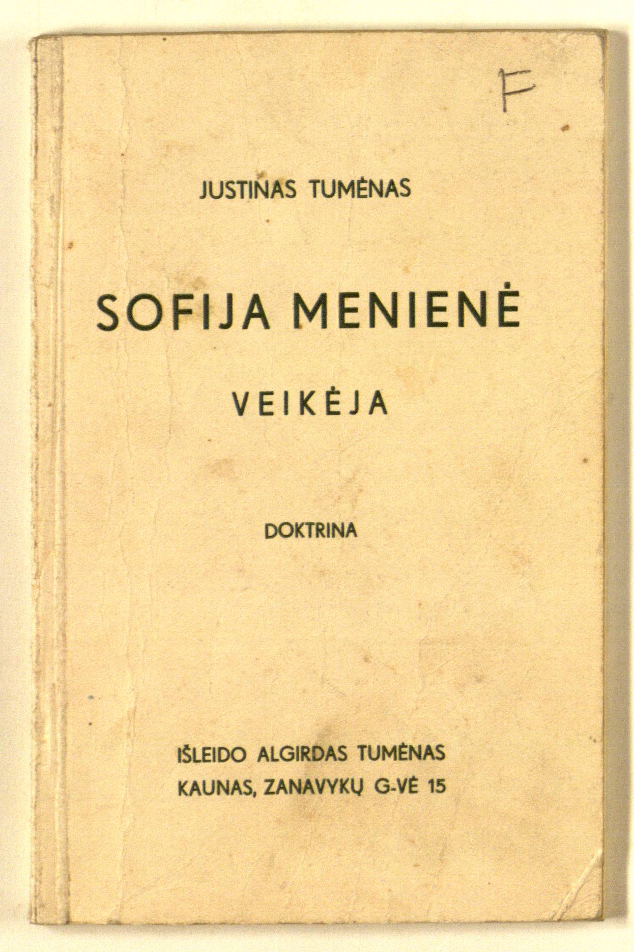 Sofija Menienė veikėja