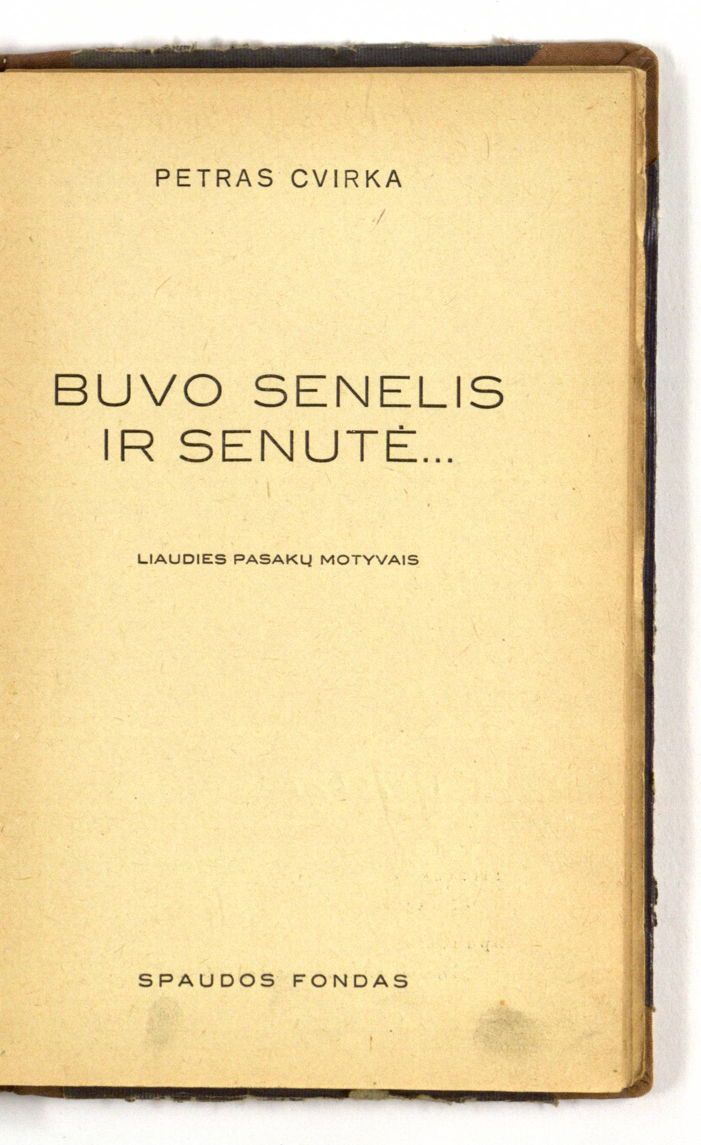 Buvo senelis ir senutė