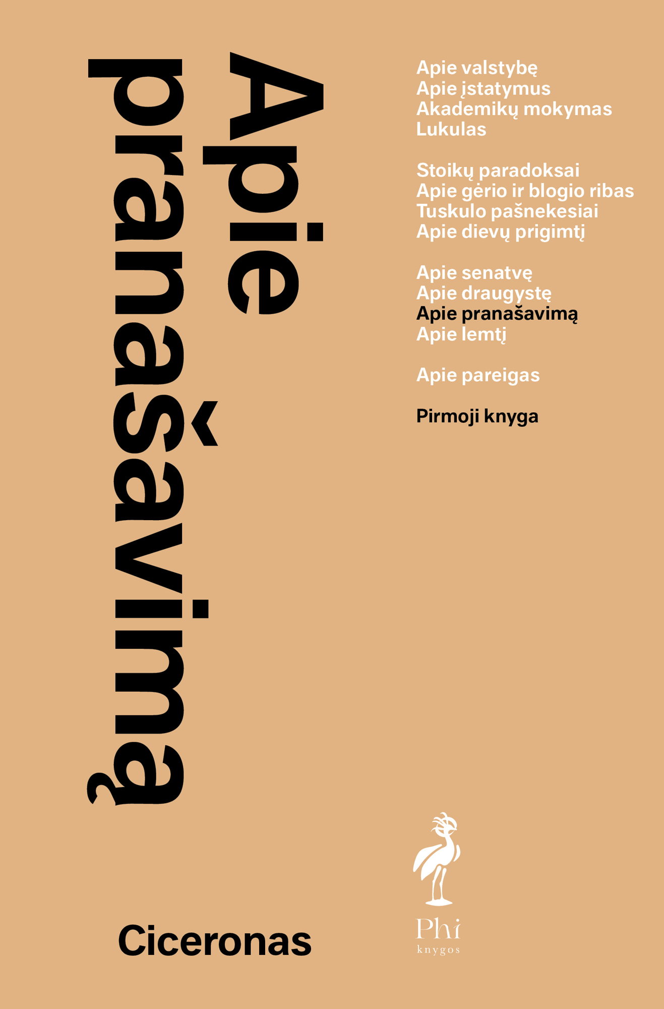 Ciceronas. Apie pranašavimą. 1 knyga